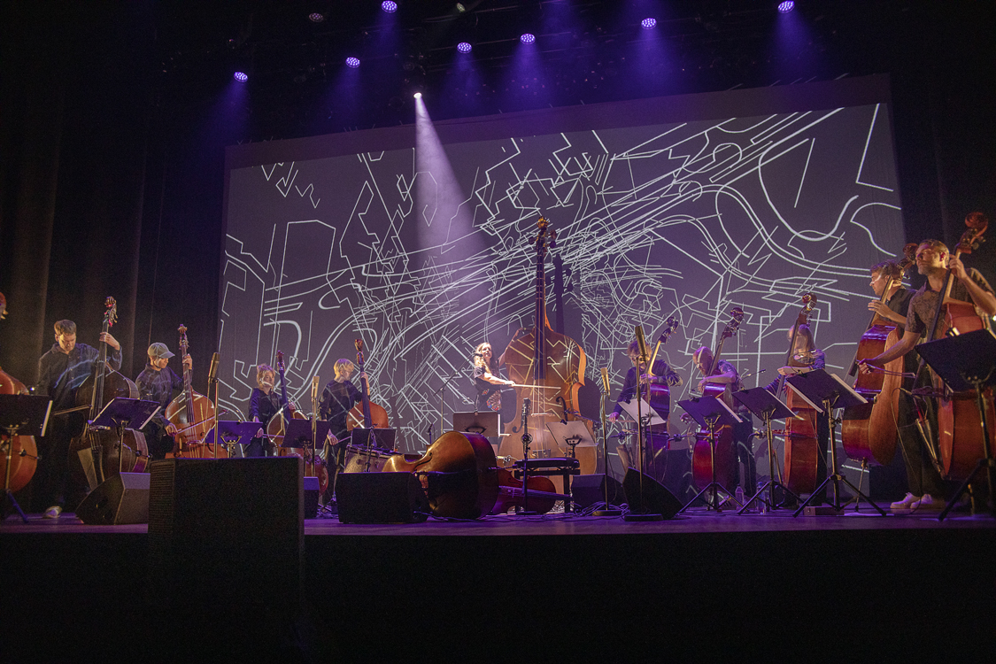 Åpningskonserten "Kontrabassorkesteret" på Moldejazz 2021. Foto Hogne Bø Pettersen